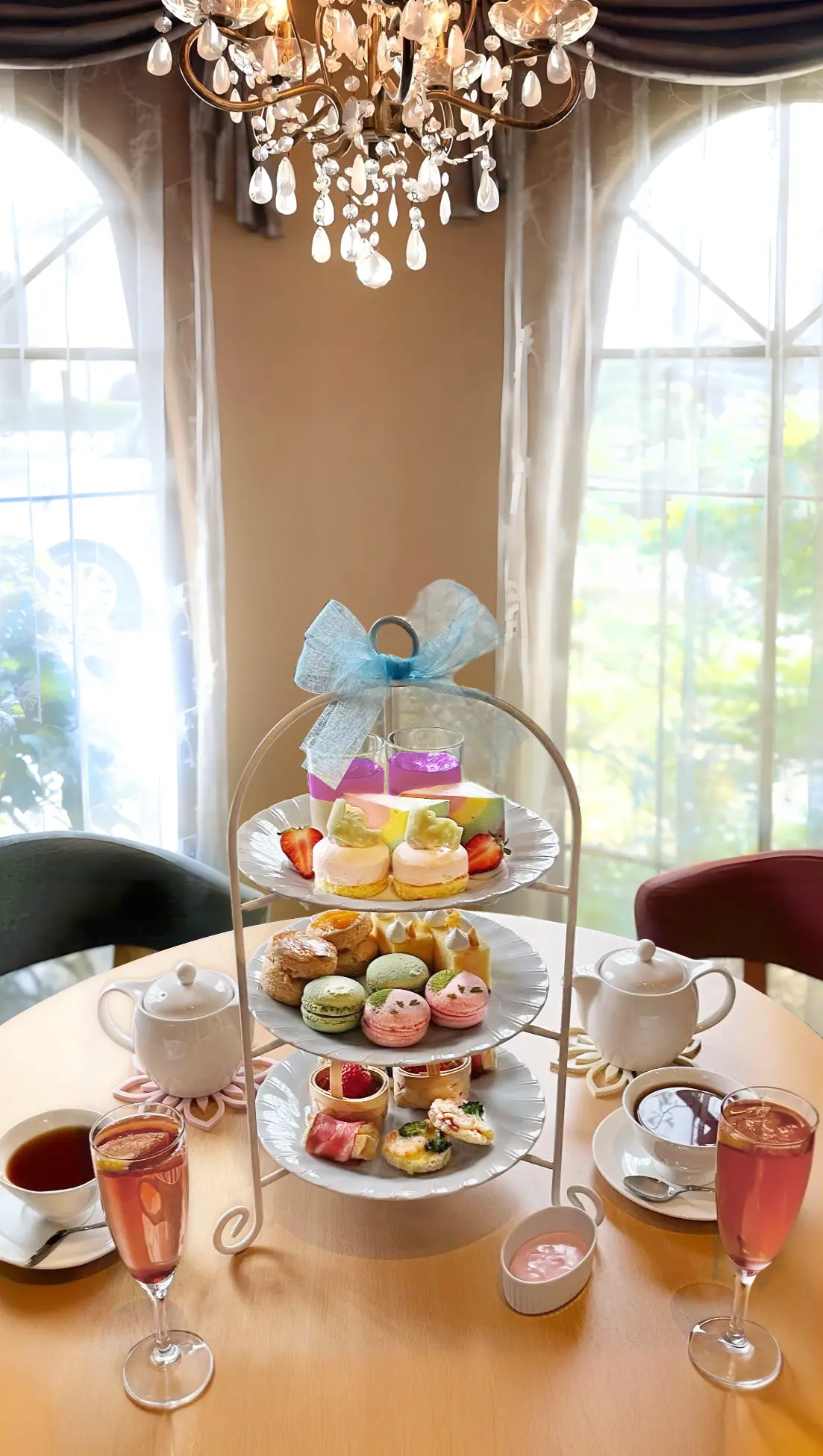 美品★リントンズ  額入り絵画 “Afternoon tea ” プリンセスアフタヌーンティー 2025 Princess afternoonTea